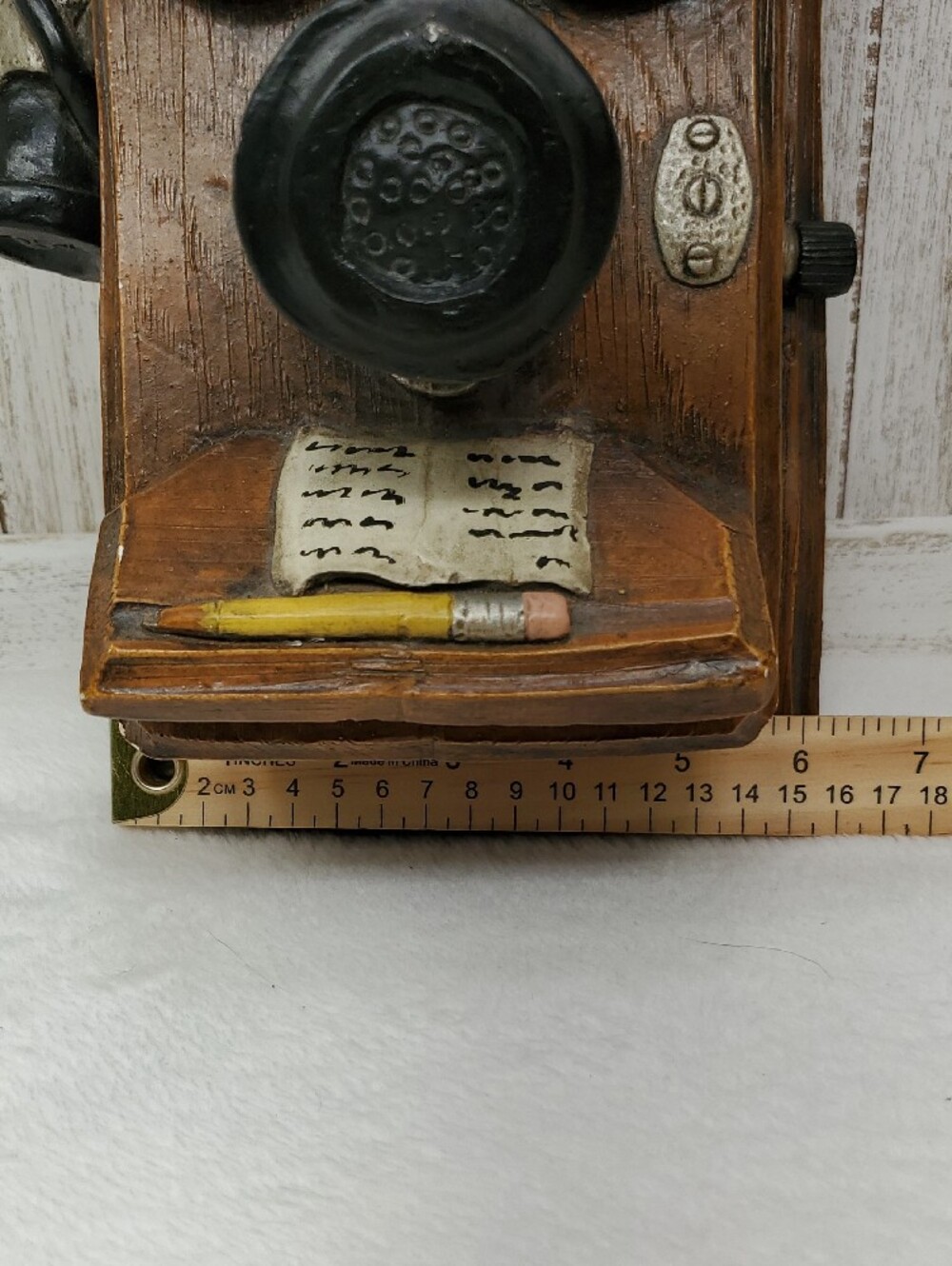 Vintage Rare Juta Sangthaweep 1974 Wall Crank Telephone Memo Holder Mouse Accent - Picture 9 of 12